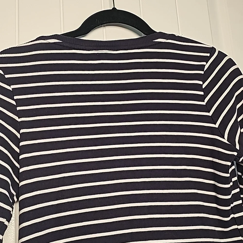 Pendleton MP navy blue/white striped ruffled cardigan - Picture 10 of 15